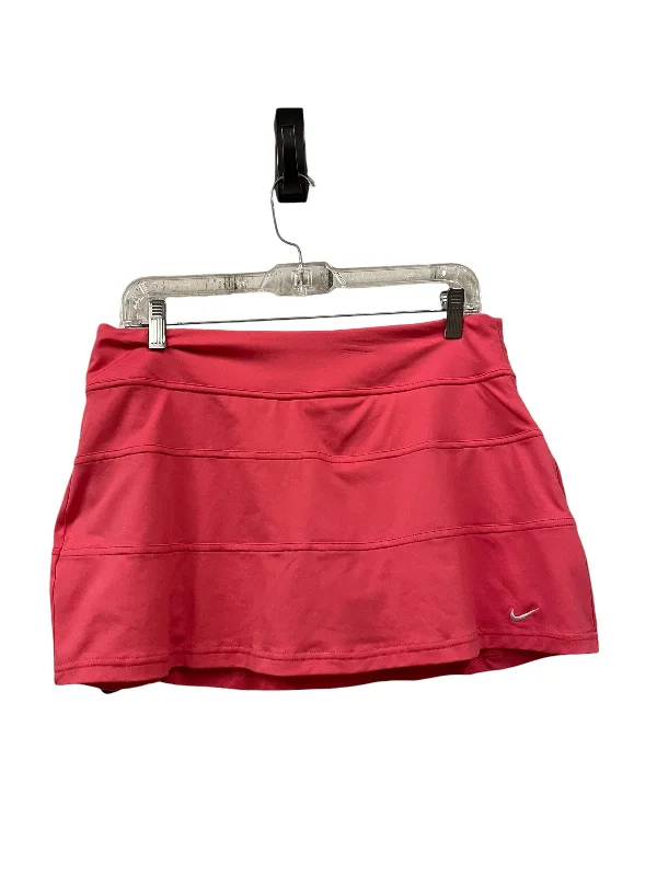 Sports pants featuring soft knits feel cozy -Athletic Skirt By Nike Apparel In Pink, Size: L