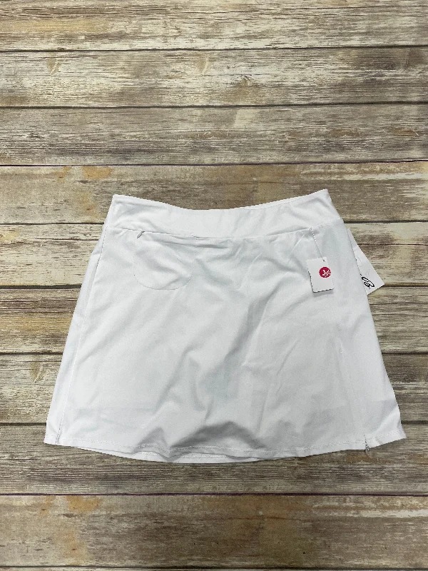 Sports pants with subtle logos feel cool -Athletic Skort By Cme In White, Size: M