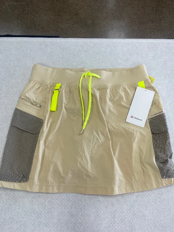 Sports pants with mid-rise fits balance well -Athletic Skort By Lululemon In Tan, Size: 12