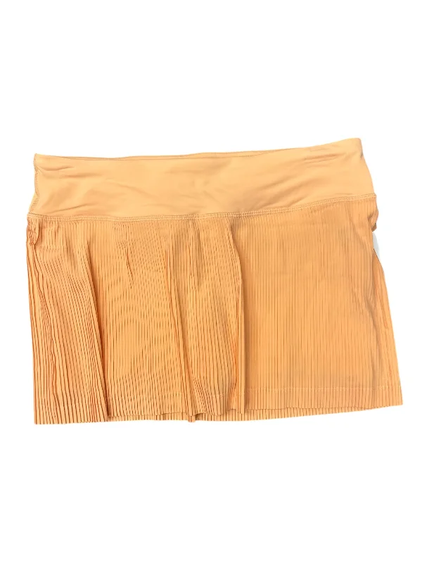 Sports pants featuring metallic threads shine soft -Athletic Skort By Lululemon In Orange, Size: 6