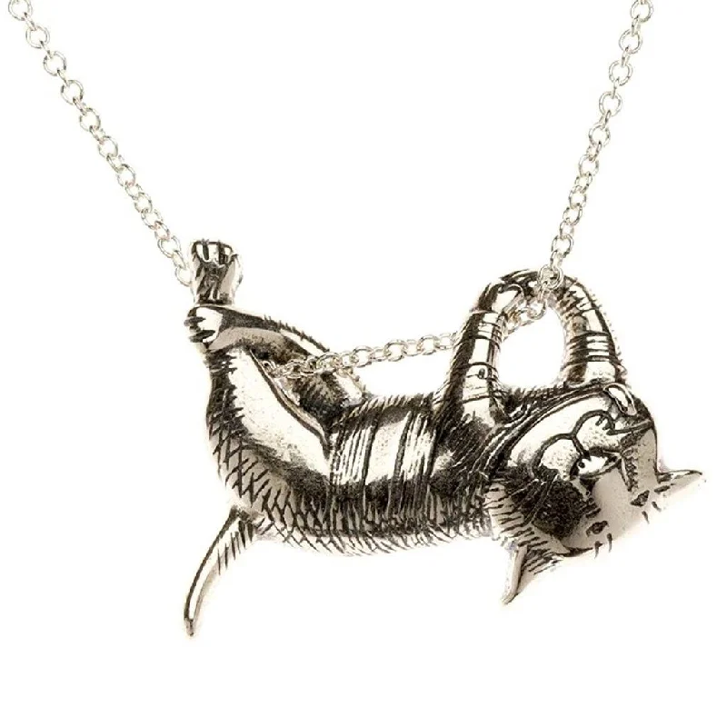 Best necklaces and pendants with matching rings for a coordinated jewelry set-Gorey Cat Necklace