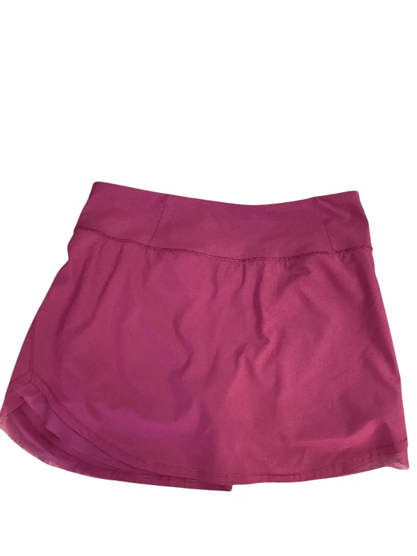 Sports pants featuring fuzzy linings are warm -Athletic Skort By Calia In Red, Size: L