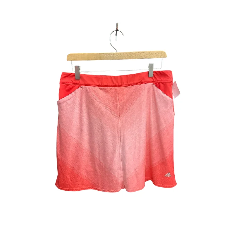 Sports pants in neutral tones pair nicely -Athletic Skort By Adidas In Orange, Size: L