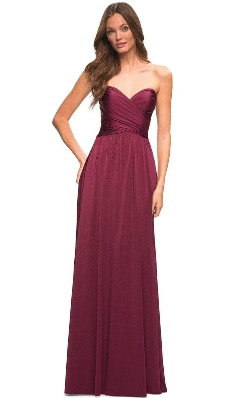 Plus size dresses with durable weaves endure wear -La Femme - Strapless A-Line Prom Gown 30700SC