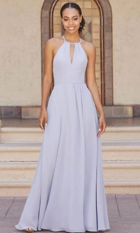 Plus size dresses with matte finishes stay subtle -Christina Wu Celebration 22150 - Halter Long Evening Dress