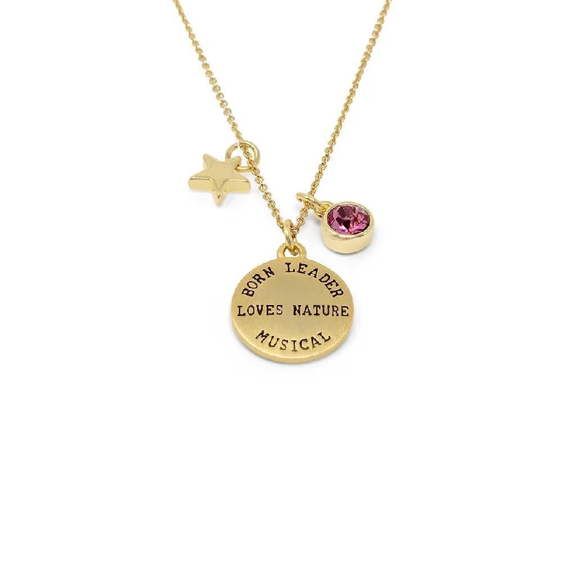 Best necklaces and pendants with minimalist pendants for a sleek, understated look-Birthstone Necklace October Gold Plated