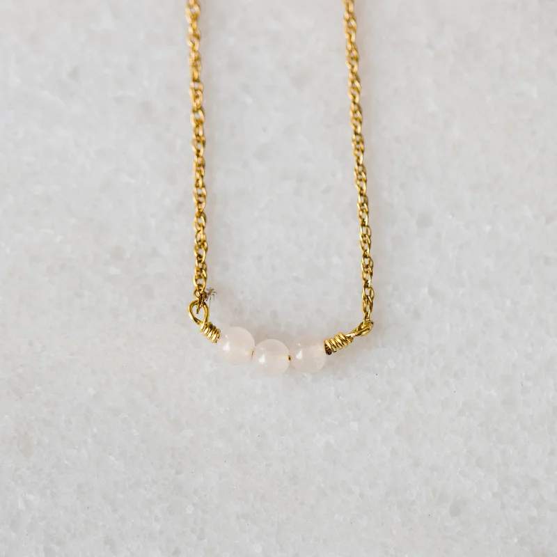 Necklaces and pendants with leaf-shaped designs for an earthy, organic feel-Blush Pink Splash Necklace