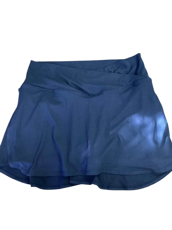 Sports pants with sleek waists stay elegant -Athletic Skort By Clothes Mentor In Navy, Size: L