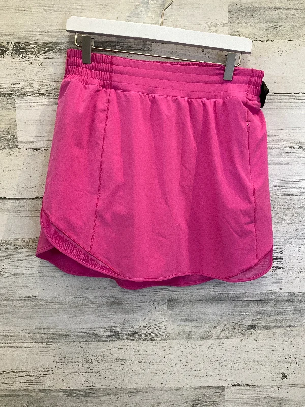 Sports pants for chilly days warm up -Athletic Skort By Lululemon In Pink, Size: 10