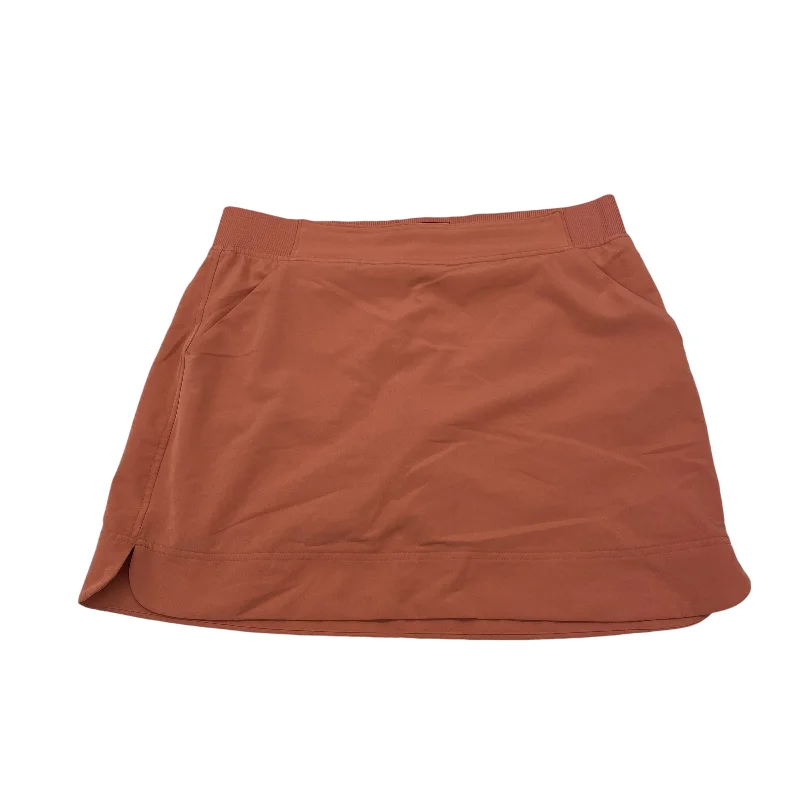 Sports pants featuring reflective strips glow safely -ORANGE ATHLETIC SKORT by 32 DEGREES Size:L