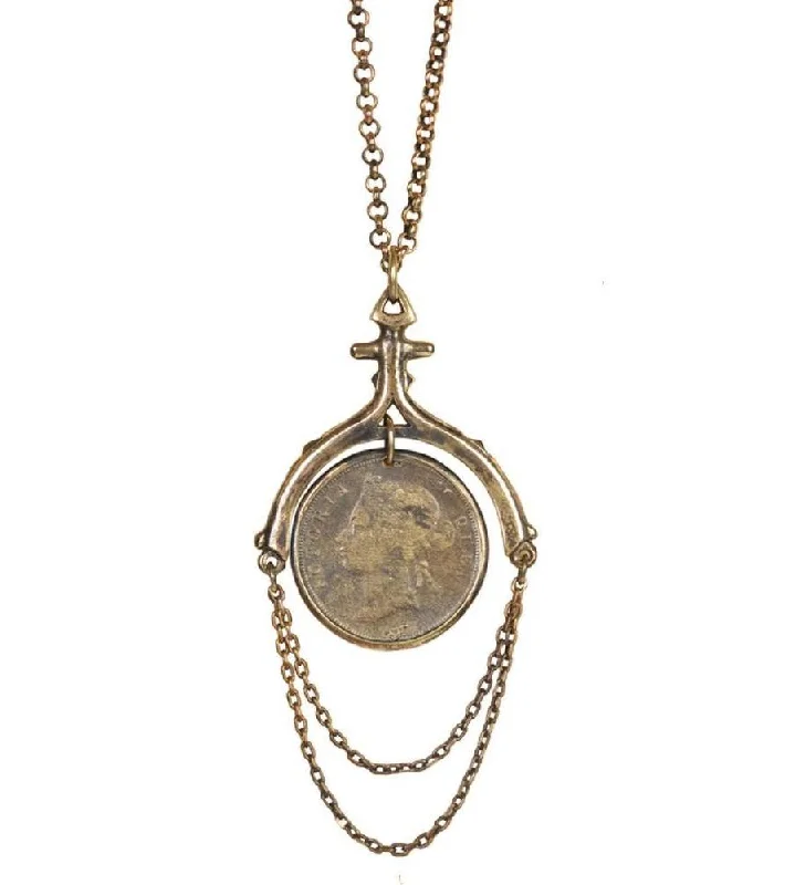 Best necklaces and pendants with floral designs for a feminine and elegant feel-Antique Coin Necklace