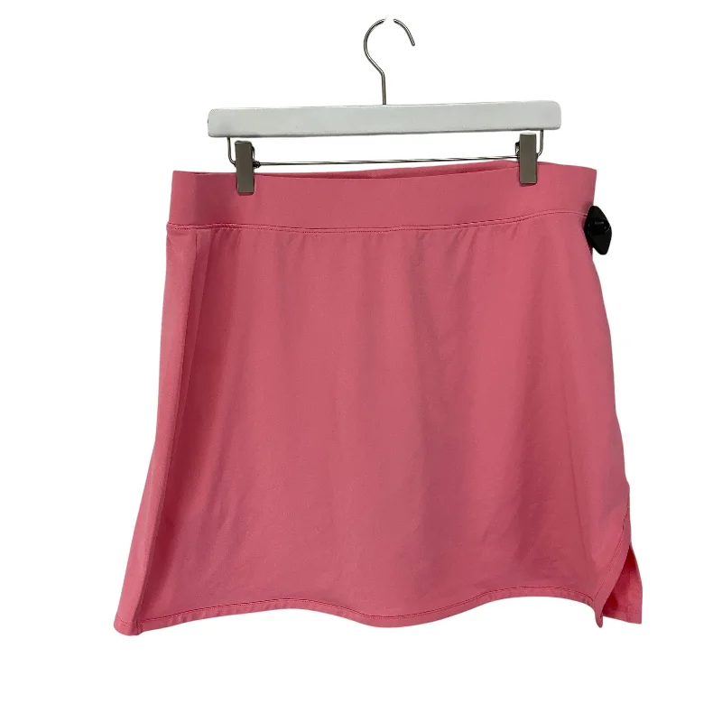 Lightweight sports pants for hiking feel airy always -Athletic Skirt By Crown And Ivy In Pink, Size: 1x