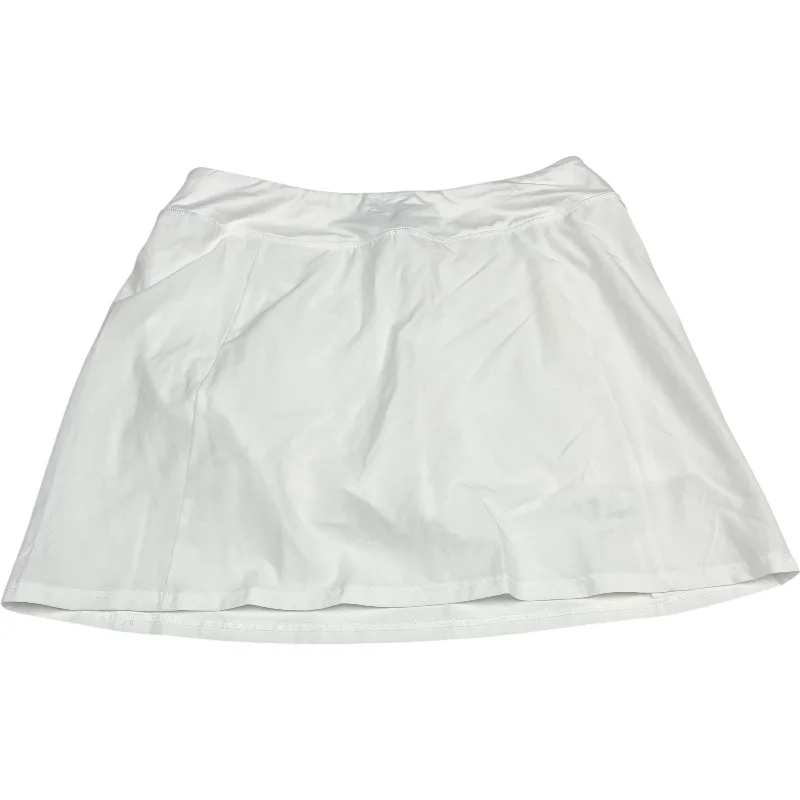 Sports pants for spring runs feel light -Athletic Skort By Addison Bay In White, Size: M