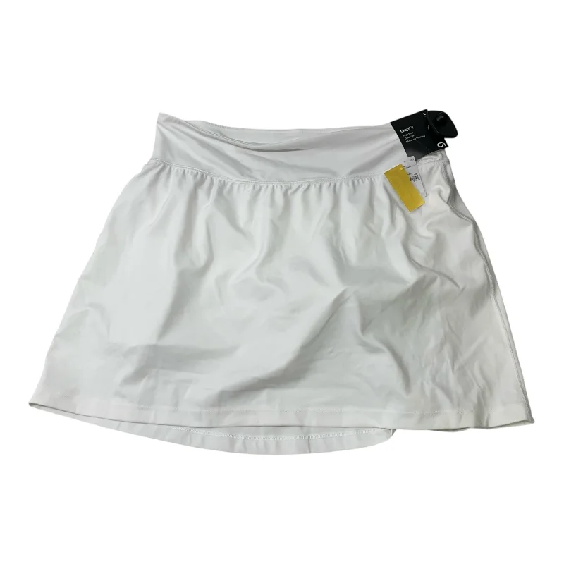 Sports pants with ribbed cuffs feel snug -Athletic Skort By Gap In White, Size: L