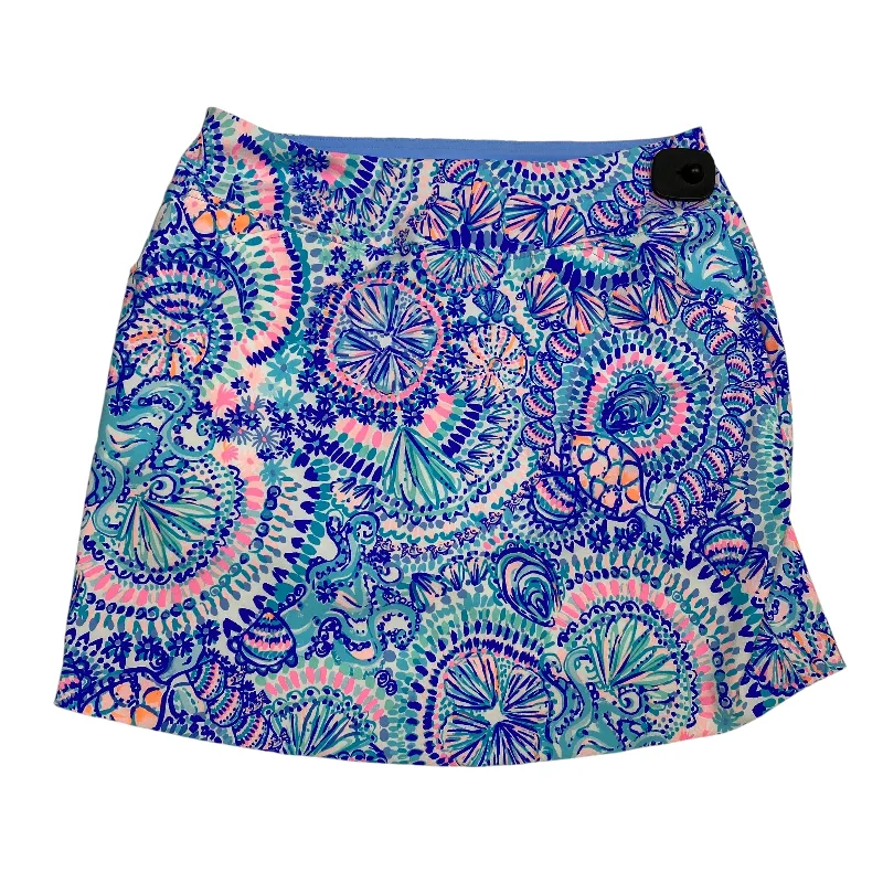 Sports pants for daily runs stay tough -Athletic Skort By Lilly Pulitzer In Blue & Pink, Size: 8