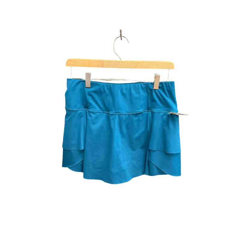 Sports pants featuring water-resistant coatings repel rain -Athletic Skort By Athleta In Aqua, Size: S