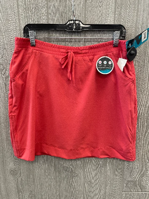 Sports pants with hidden pockets stay sleek -Athletic Skort By Lee In Red, Size: M