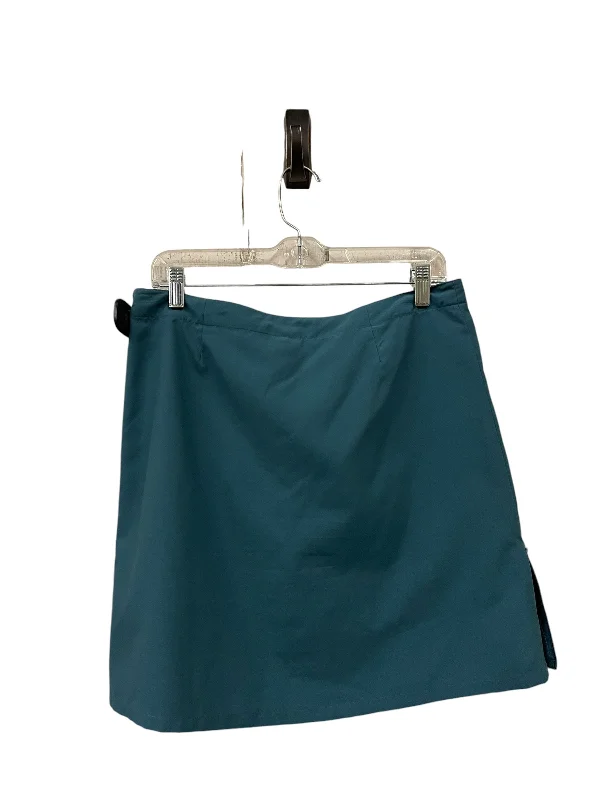 Sports pants with ribbed cuffs feel snug -Athletic Skort By Patagonia In Teal, Size: M