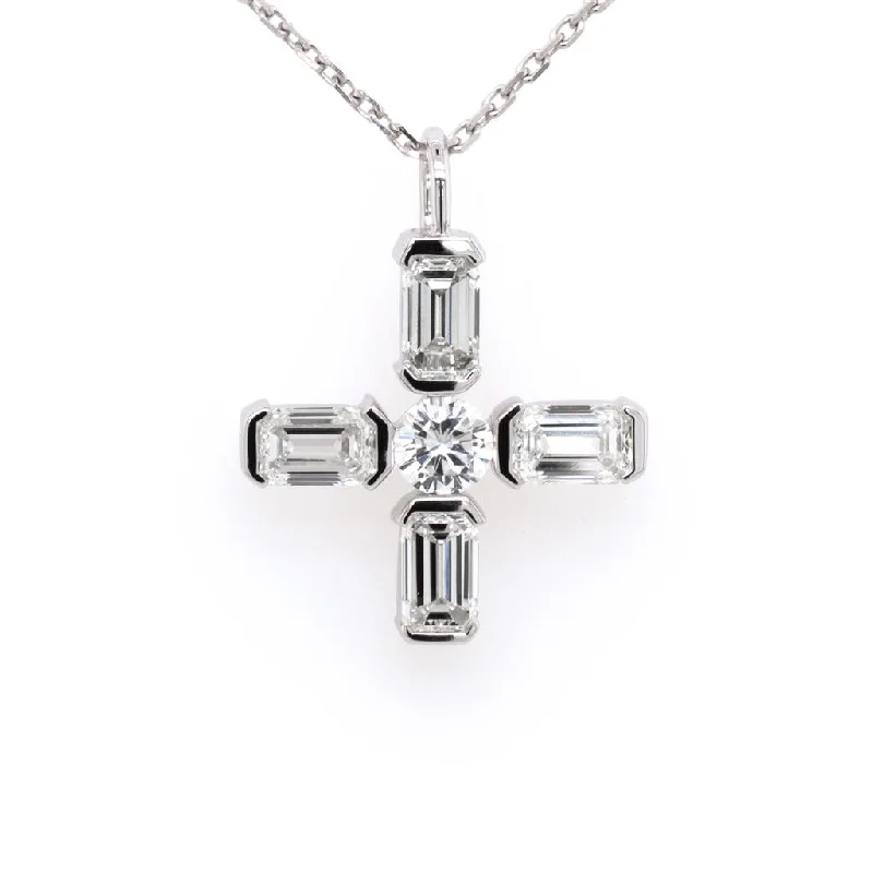 Necklaces and pendants with love knot designs for a romantic, meaningful symbol-Diamond Cairn Cross Pendant