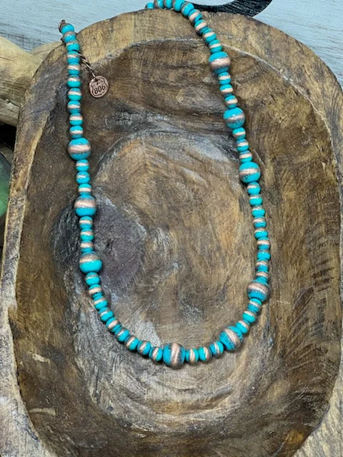 Best necklaces and pendants with matching rings for a coordinated jewelry set-Hamilton Turquoise Beaded Necklace