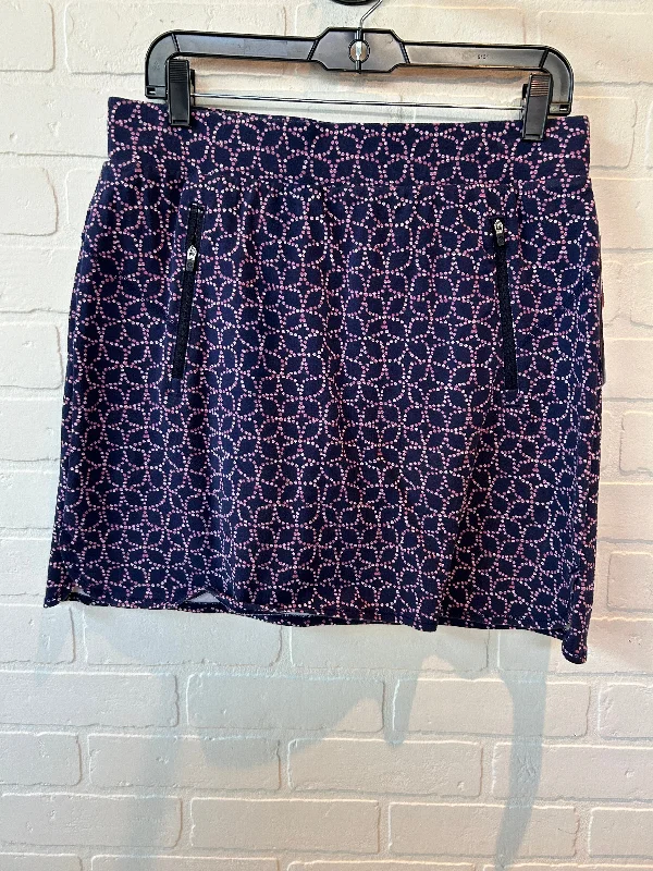 Sports pants featuring chevron stripes are sharp -Athletic Skirt By Talbots In Blue & Pink, Size: 8petite