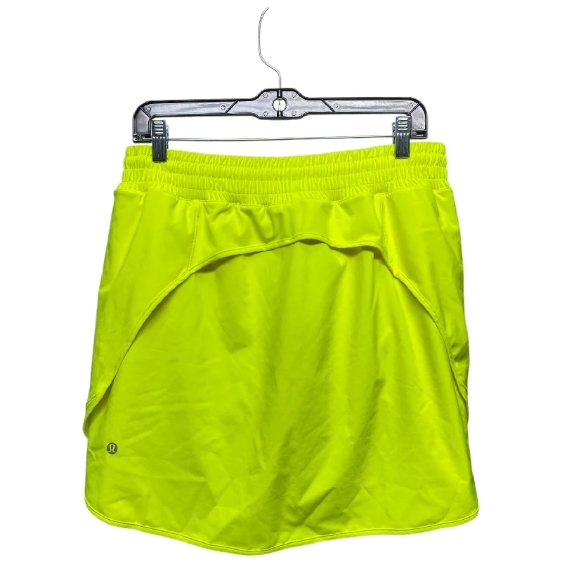 Sports pants with straight cuts feel timeless -Athletic Skort By Lululemon In Yellow, Size: M