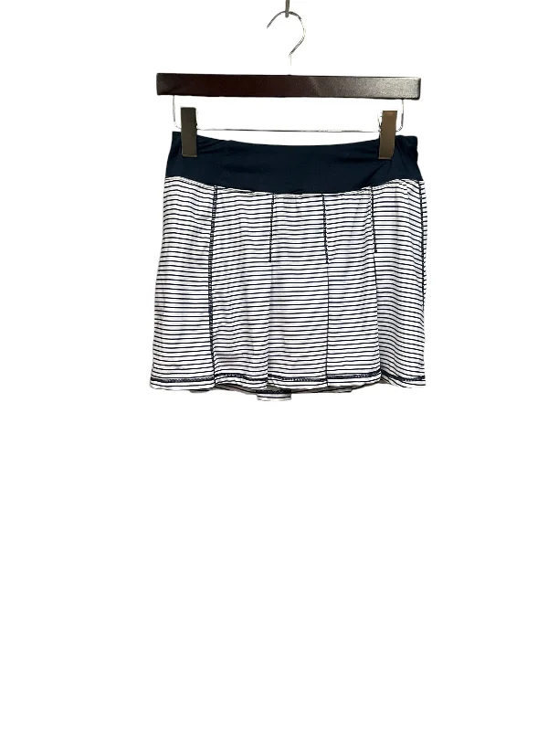 Sports pants with high waists support cores -Athletic Skort By Kyodan In Striped Pattern, Size: Xs