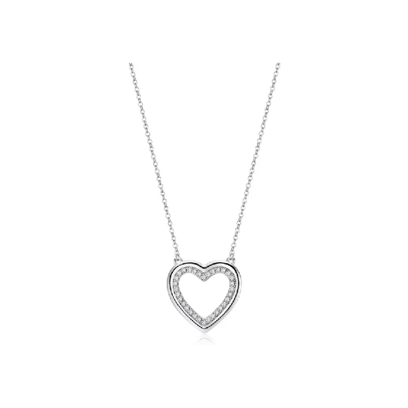 Trendy necklaces and pendants with geometric shapes for a modern aesthetic-Graceful Heart Necklace