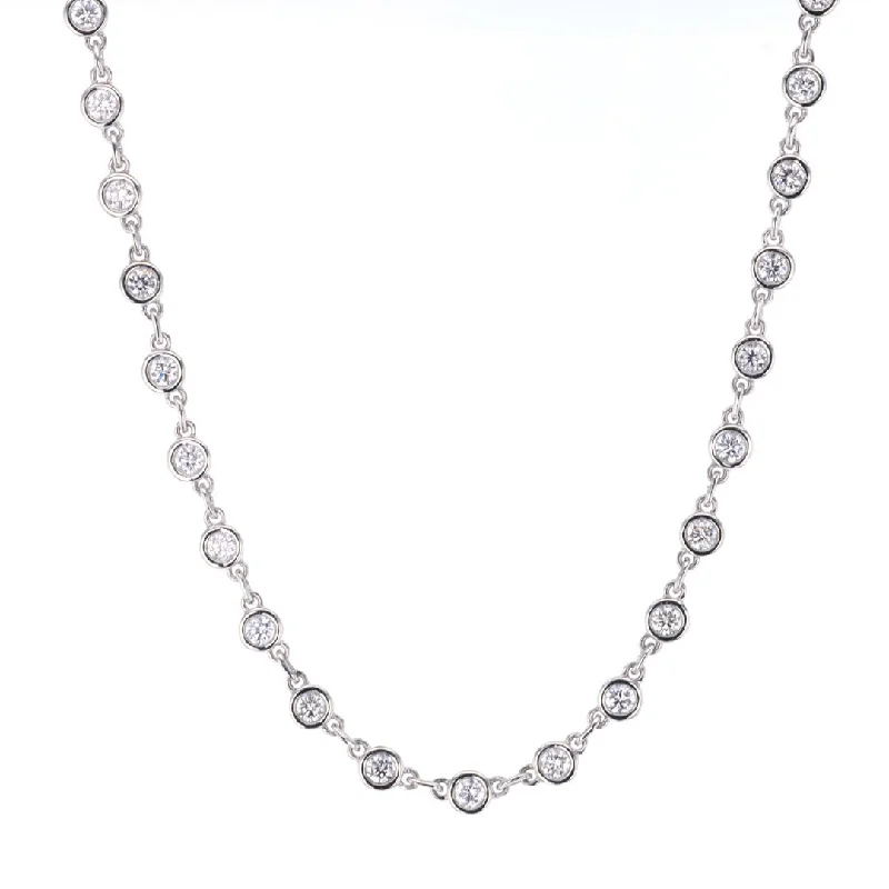 Best necklaces and pendants with crystal accents for a sparkling and elegant style-2.76 ctw Lab-Grown Diamond Bubble Station Necklace