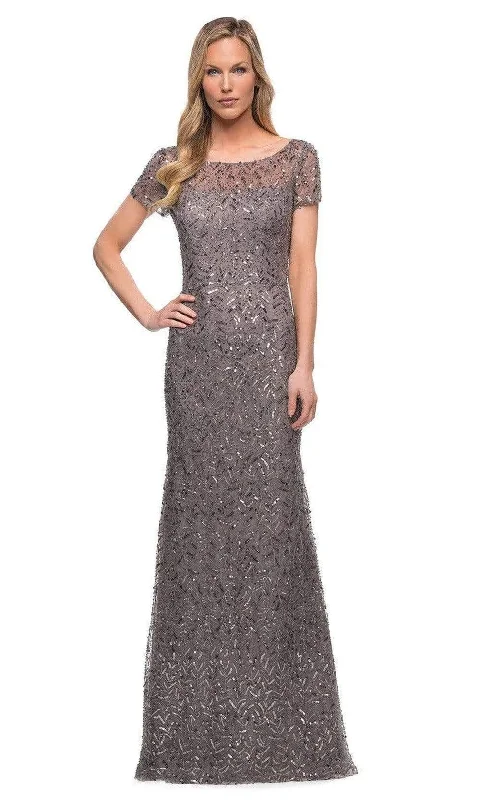 Plus size dresses for chic evenings glow quietly -La Femme - 29910 Sequined Formal Long Mother of the Bride Dress