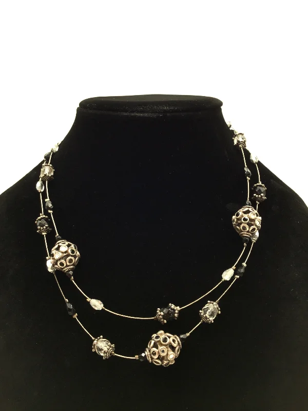 Layered necklaces and pendants for a trendy and fashionable stacked look-Necklace Statement By Chicos