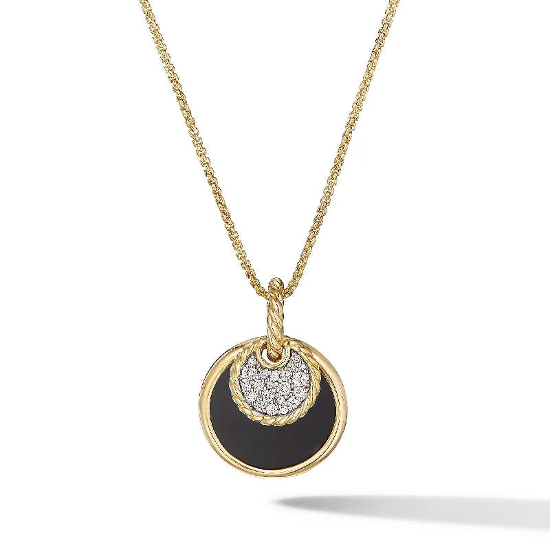 Best necklaces and pendants with cubic zirconia for a budget-friendly dazzling effect-DY Elements® Small Pendant Necklace in 18K Yellow Gold