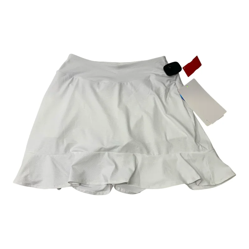 Sports pants with quirky prints add fun -Athletic Skort By Gottex In White, Size: Xs