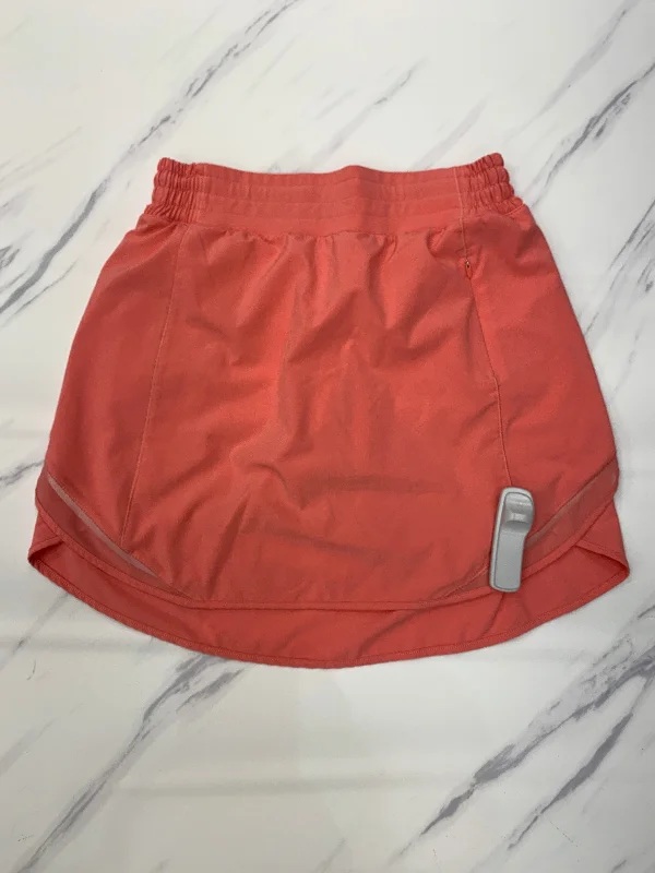 Sports pants featuring breathable weaves stay airy -Athletic Skort By Lululemon In Peach, Size: 6