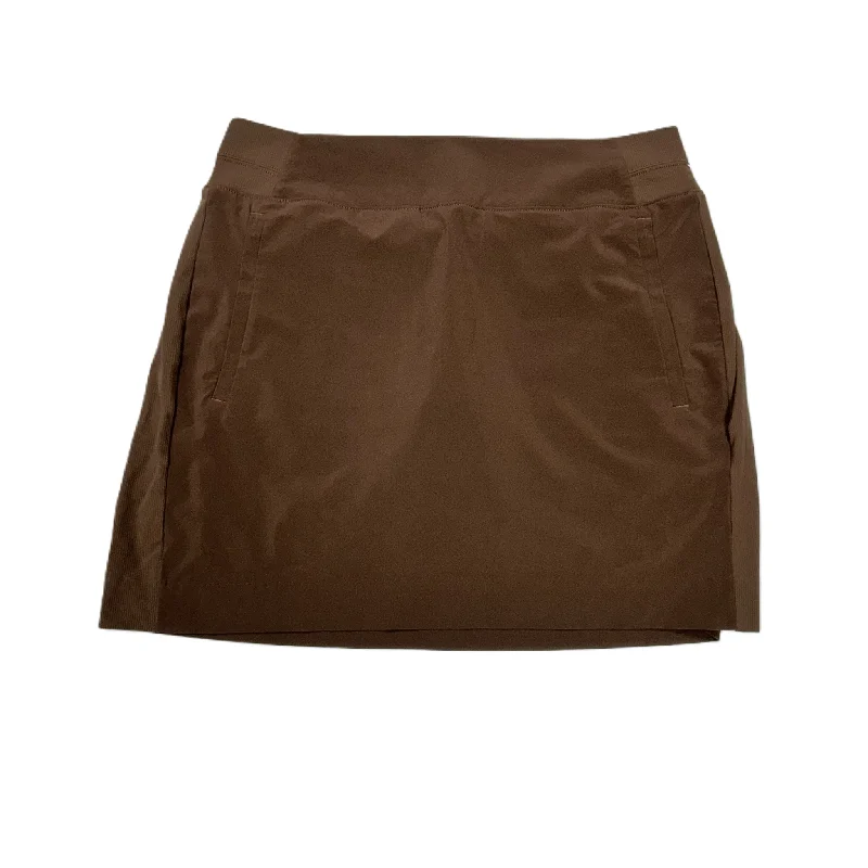 Sports pants with smooth finishes stay polished -Athletic Skort By Athleta In Brown, Size: M