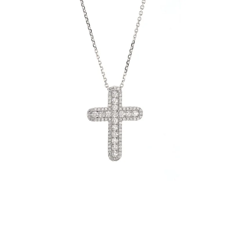 Best necklaces and pendants with turquoise stones for a vibrant boho-chic look-0.50 ctw Diamond Cross Pendant Necklace