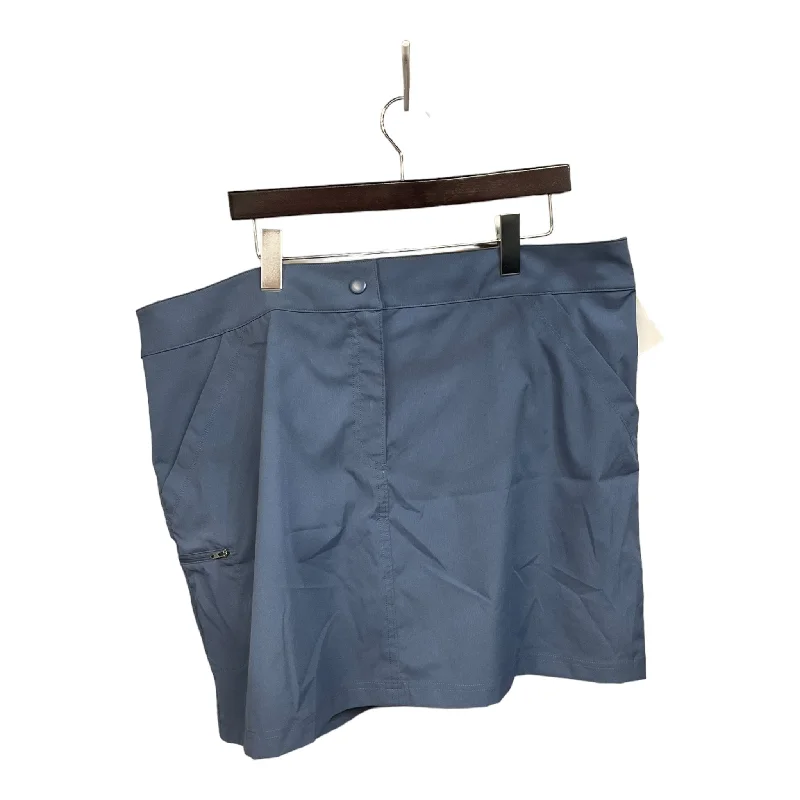 Sports pants with mid-rise fits balance well -Athletic Skort By 32 Degrees In Blue, Size: Xxl