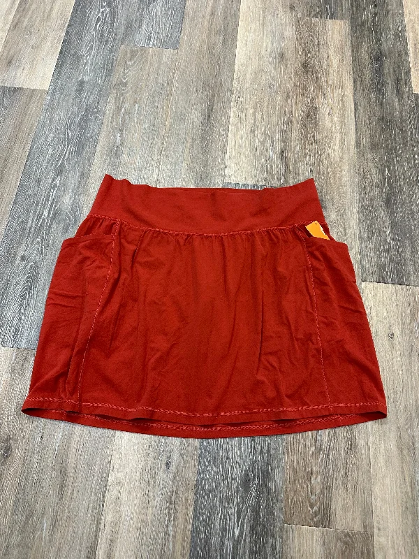 Breathable sports pants for yoga stretch with ease -Athletic Skort By Athleta In Red, Size: 2x