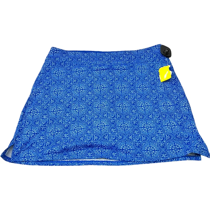 Sports pants featuring textured weaves add depth -Athletic Skort By Tranquility In Blue, Size: S