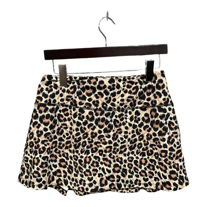 Sports pants with soft fabrics feel comfy -Athletic Skort By Cmc In Animal Print, Size: M