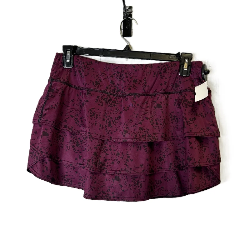 Sports pants featuring gradient shades look artsy -Athletic Skirt By Athleta In Purple, Size: L