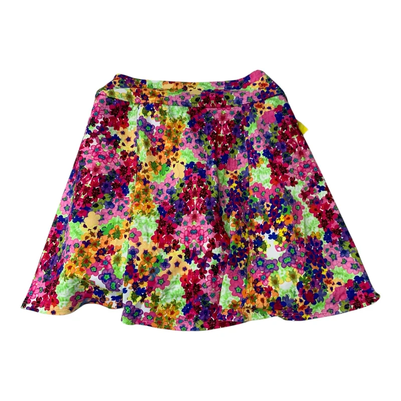 Sports pants with adjustable hems fit well -Athletic Skort By Donajo In Floral Print, Size: S