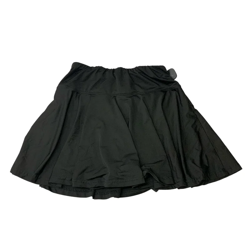 Sports pants with mid-rise fits balance well -Athletic Skort By Clothes Mentor In Black, Size: Xl