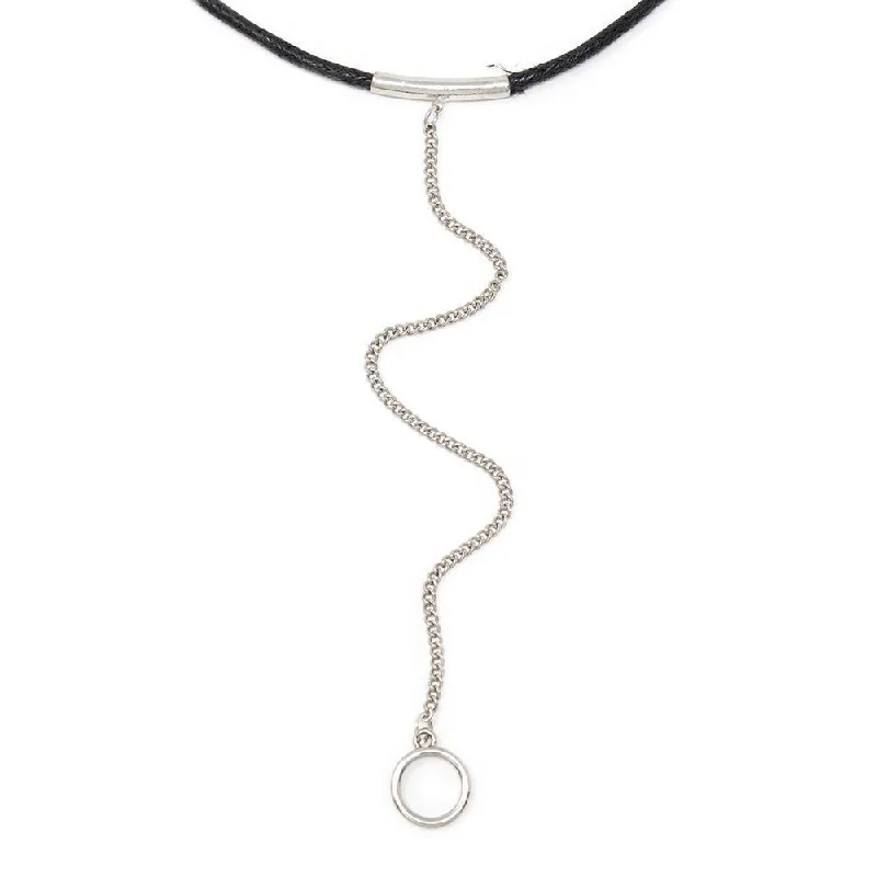 Unique necklaces and pendants with artistic shapes for a creative, one-of-a-kind design-Double Silver Tone Net Choker