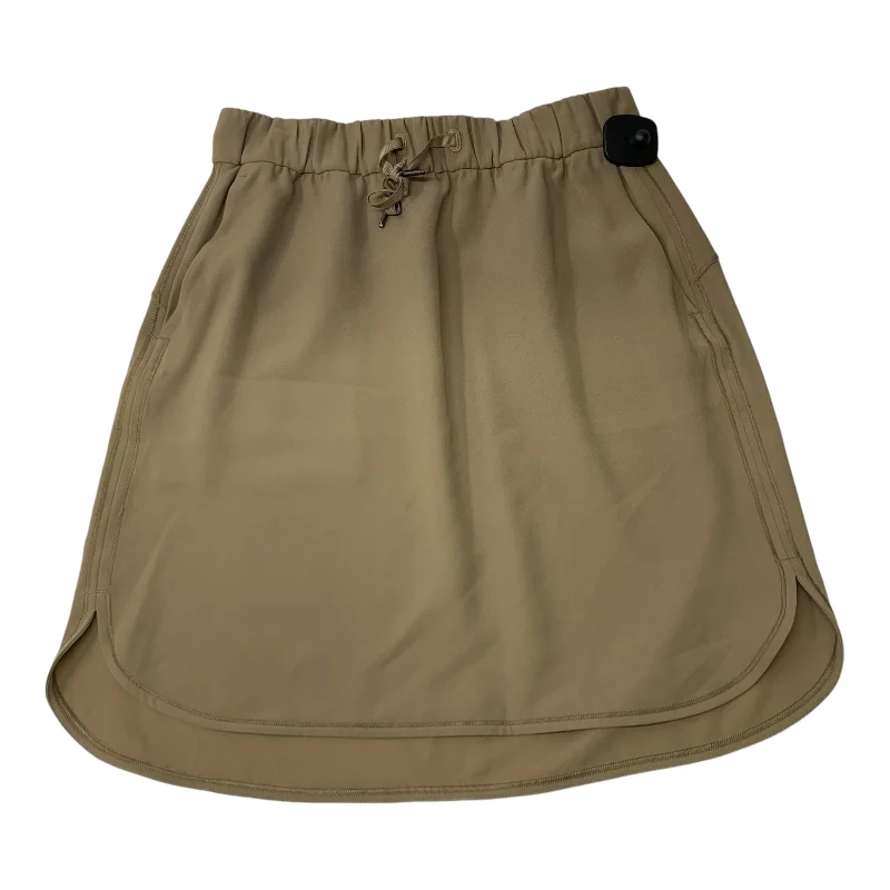 Sports pants featuring bold hems are chic -Athletic Skirt By Lululemon In Tan, Size: M