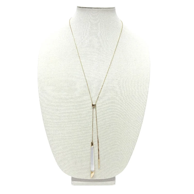 Necklaces and pendants with feather designs for a boho-chic, carefree vibe-Necklace Lariat & Y-drop By Alexis Bittar