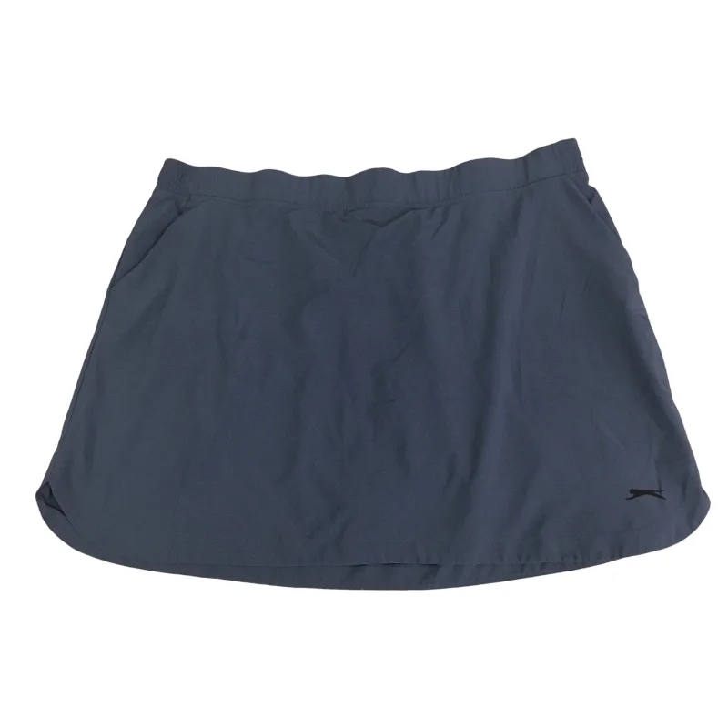 Sports pants in neutral tones pair nicely -Athletic Skort By Slazenger In Blue, Size: 2x