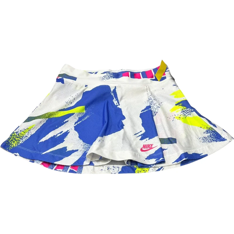 Sports pants for daily runs stay tough -Athletic Skort By Nike Apparel In Blue & White, Size: S