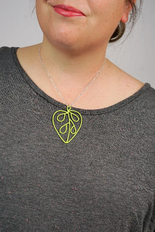 Best necklaces and pendants with art deco elements for a vintage, glamorous design-Ada Middling Pendant in Neon Chartreuse