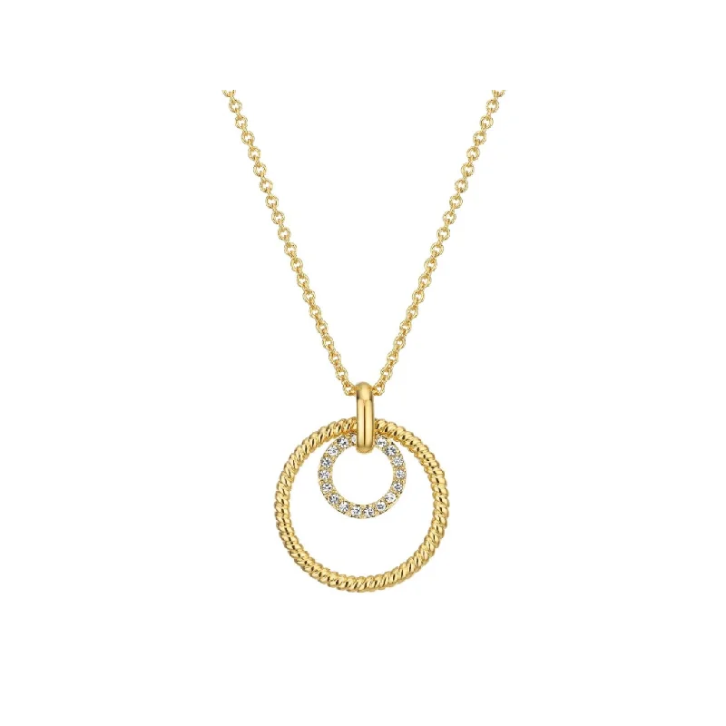 Fashionable necklaces and pendants with birthstones for a personalized gift idea-Golden Rope Pendant